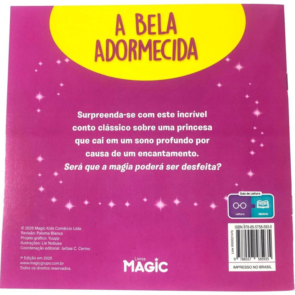 LIVRO INFANTIL ILUSTRADO BELA ADORMECIDA 12PGS 20X20 MAGIC KIDS (UNIDADE) - imagem 3