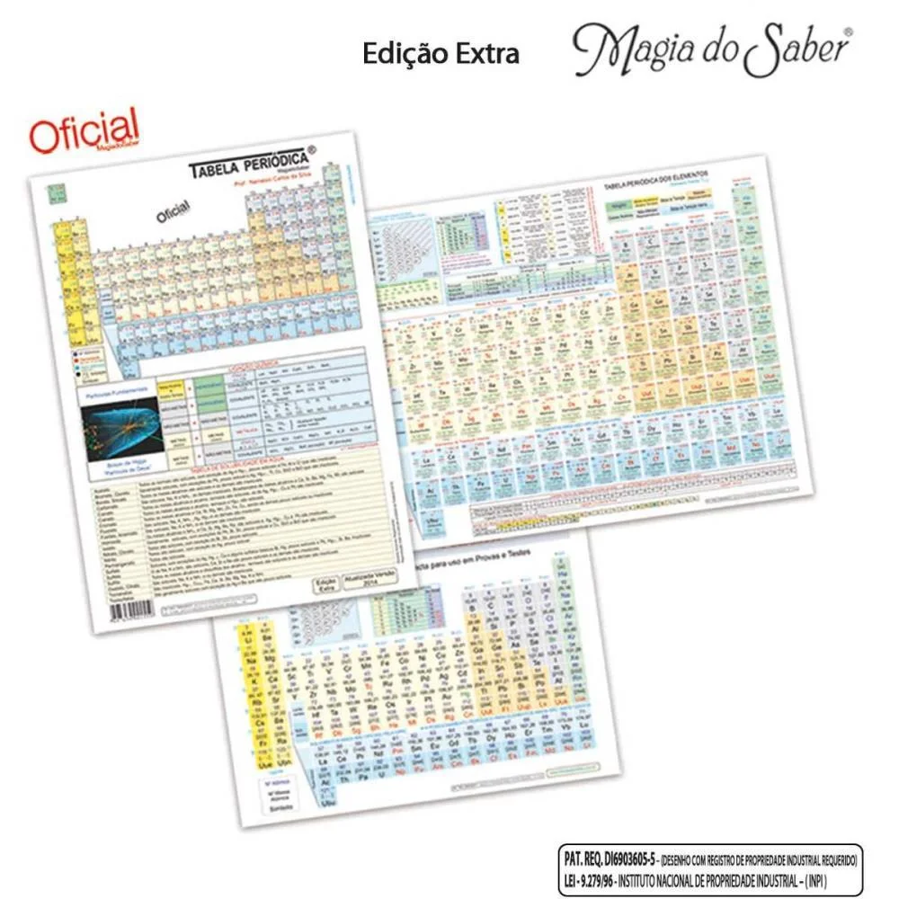TABELA PERIODICA 3 MODELOS DE TABELAS MAGIA DO SABER (KIT.C/15) - imagem 4