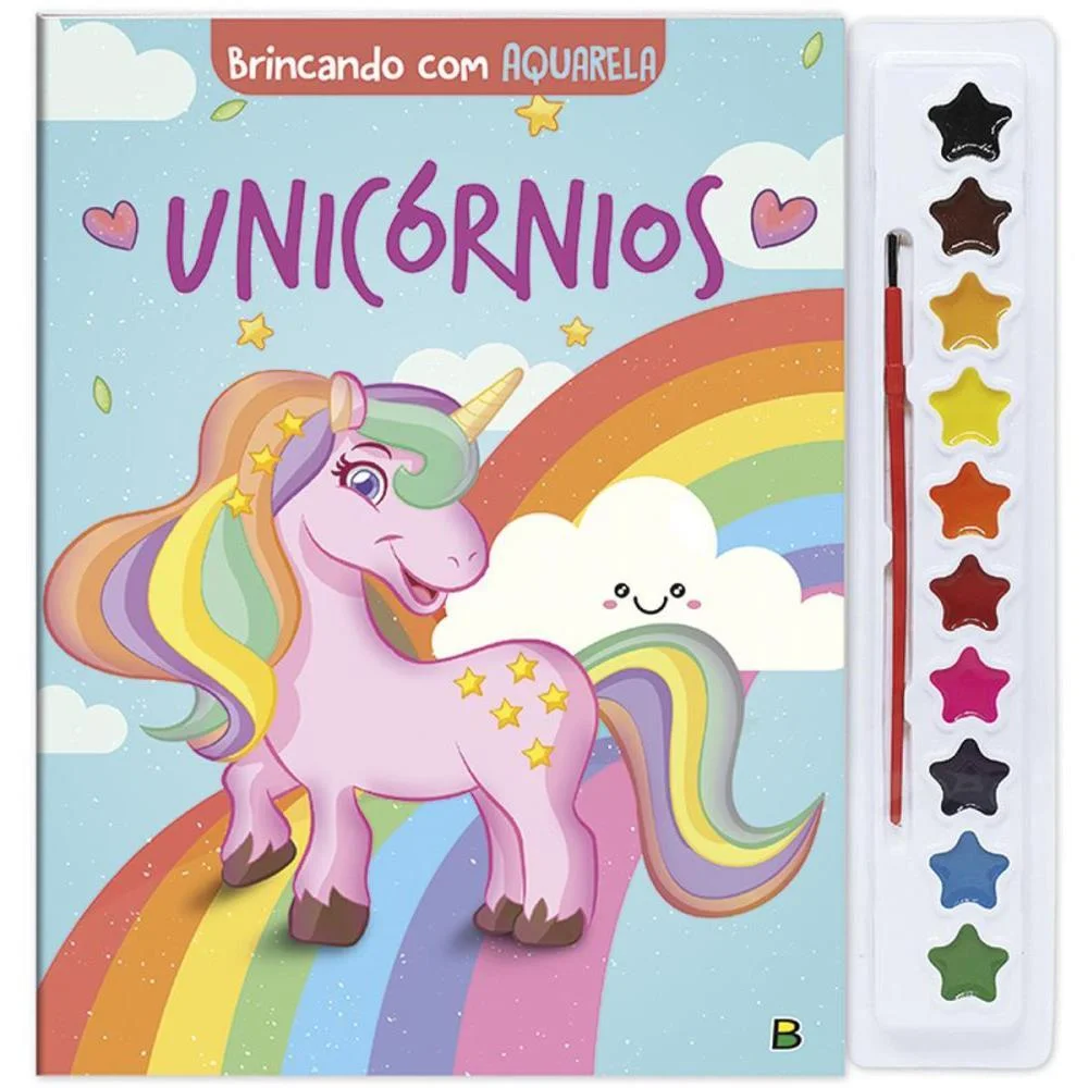 LIVRO AQUARELA UNICORNIOS 28X27CM 16PAG. TODOLIVRO (UNIDADE) - imagem 6