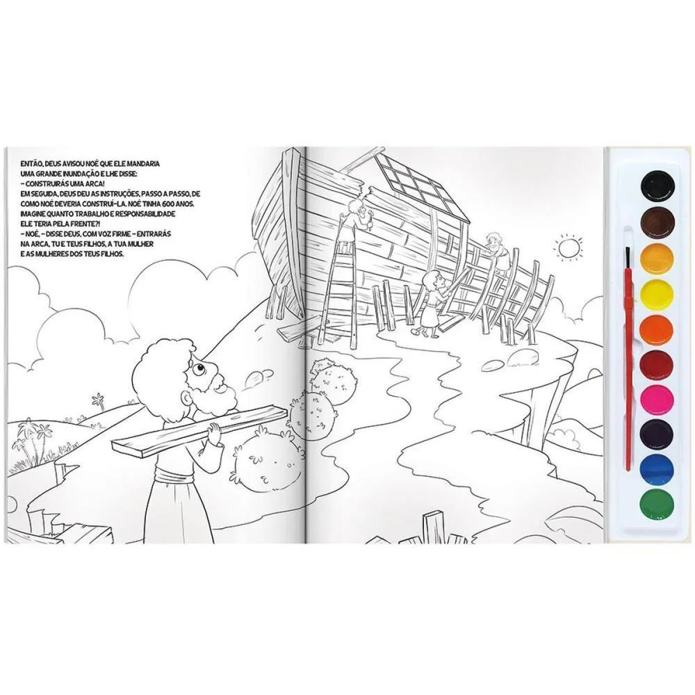 LIVRO AQUARELA ARCA DE NOE 27X28CM 16PAG. TODOLIVRO (UNIDADE) - imagem 5