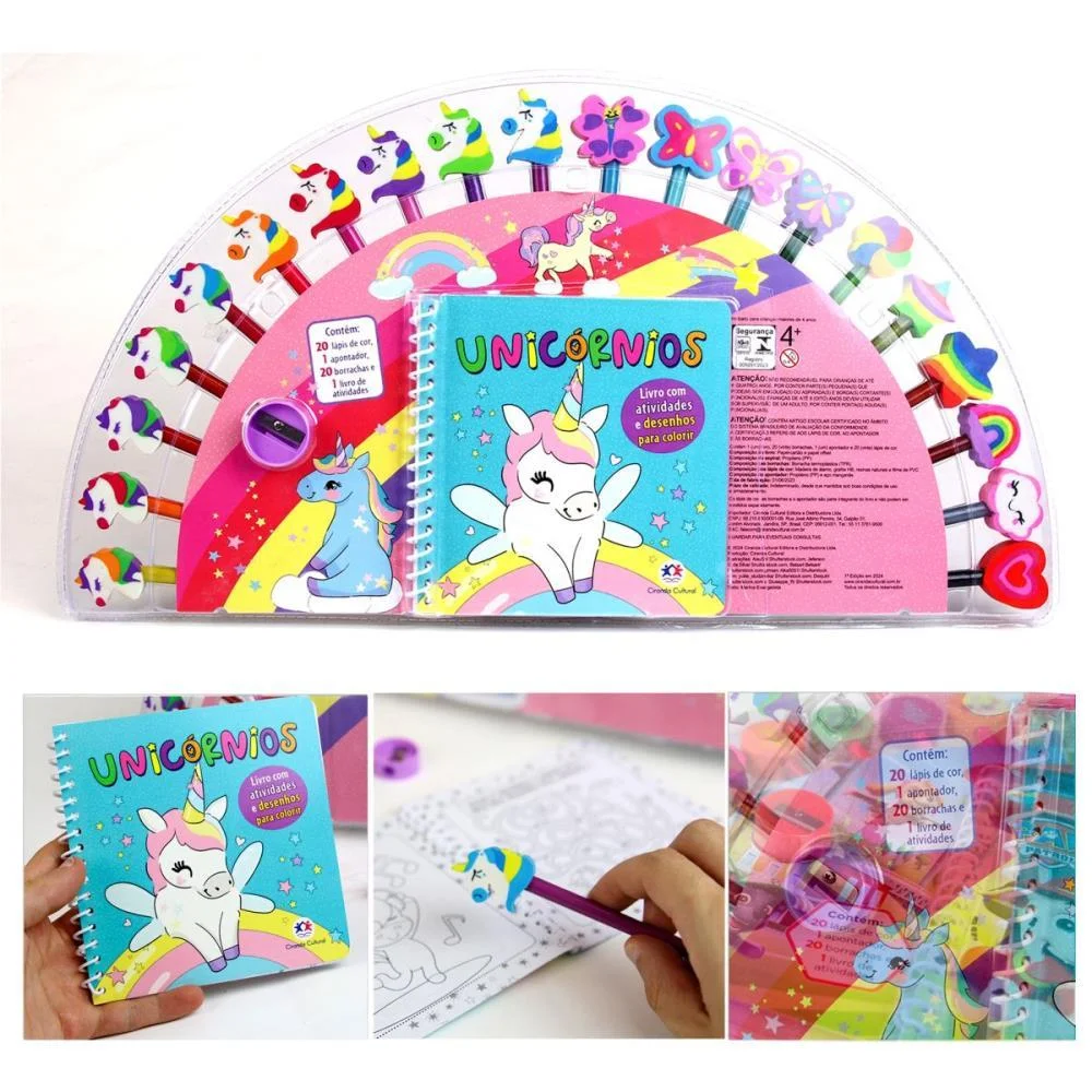 LIVRO BRINQUEDO ILUSTRADO KIT DIVERTIDO UNICORNIOS MAGIC KIDS (UNIDADE) - imagem 5