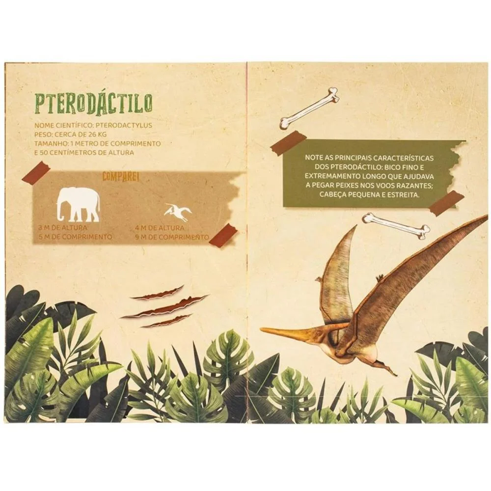 LIVRO BRINQUEDO ILUSTRADO MUNDO DOS MINIDINOS:PTERODACTI TODOLIVRO (UNIDADE) - imagem 4