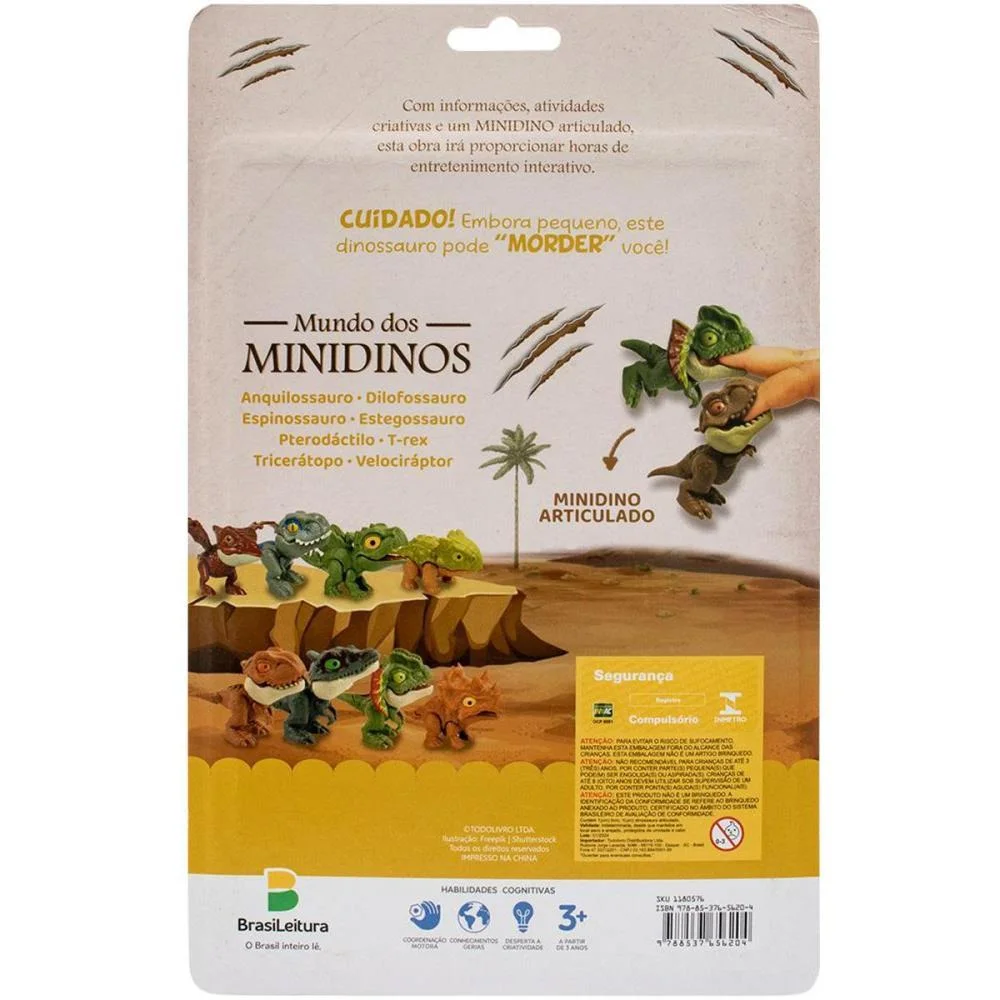 LIVRO BRINQUEDO ILUSTRADO MUNDO DOS MINIDINOS: VELOCIRAP TODOLIVRO (UNIDADE) - imagem 4