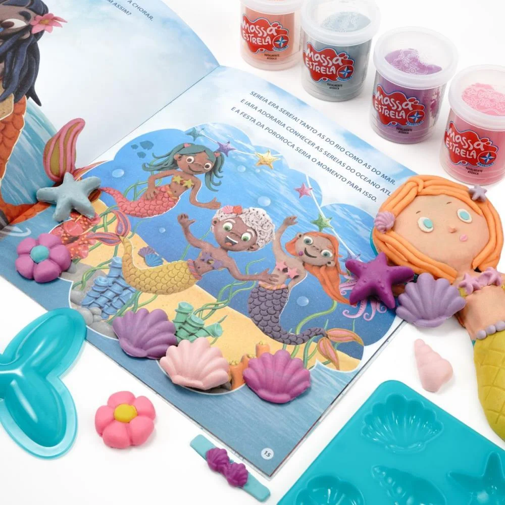 LIVRO BRINQUEDO ILUSTRADO IARA UMA FESTA NO MAR C/MASSA ESTRELA (UNIDADE) - imagem 4