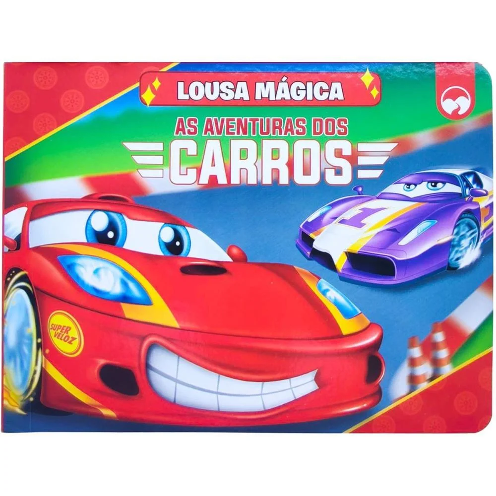 LIVRO BRINQUEDO ILUSTRADO AVENTURA CARROS C/LOUSA MAGICA VALE DAS LETRAS (UNIDADE) - imagem 4
