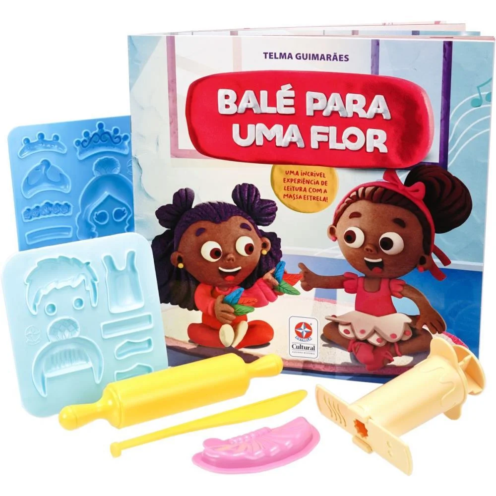 LIVRO BRINQUEDO ILUSTRADO BALE PARA UMA FLOR COM MASSA ESTRELA (KIT) - imagem 3