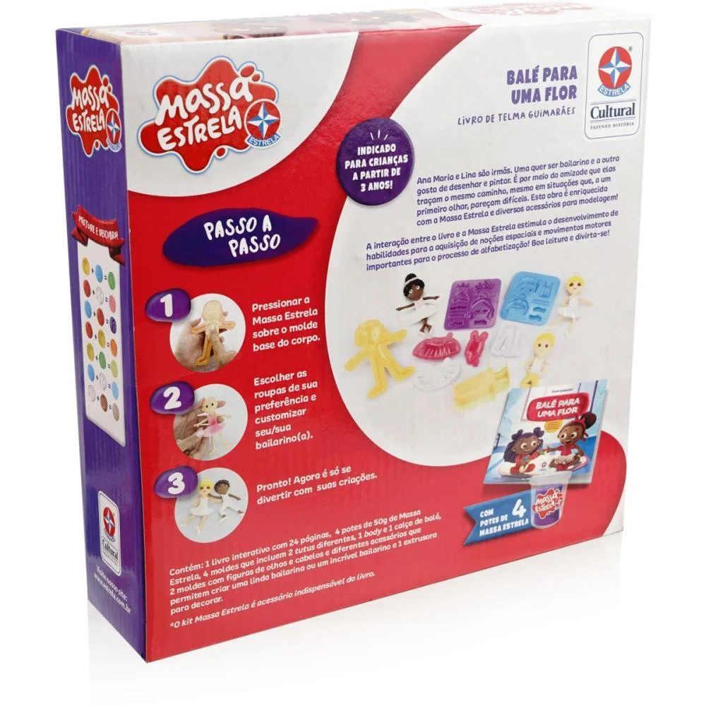 LIVRO BRINQUEDO ILUSTRADO BALE PARA UMA FLOR COM MASSA ESTRELA (KIT) - imagem 6