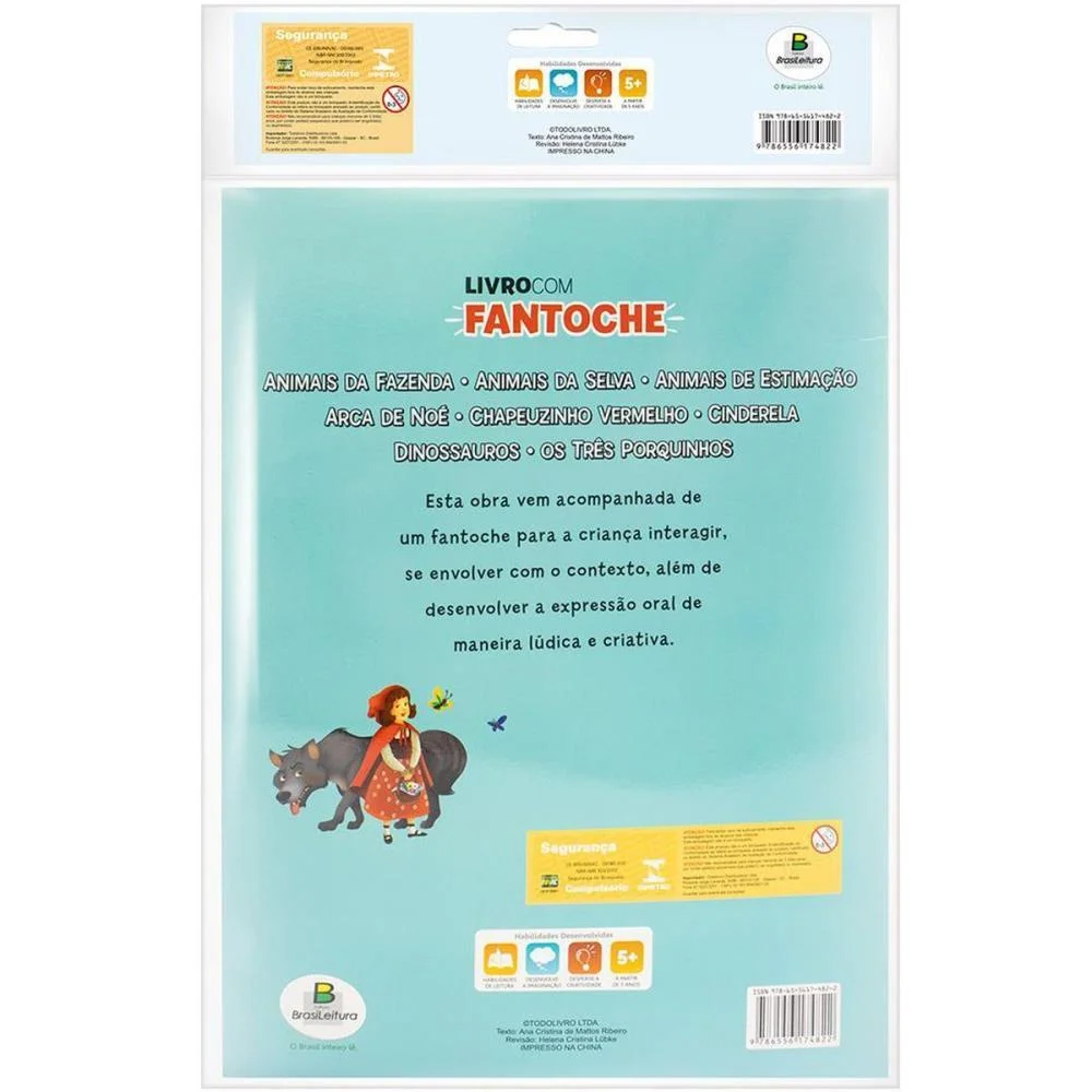 LIVRO BRINQUEDO ILUSTRADO FANTOCHE CHAPEUZINHO VM LOBO TODOLIVRO (UNIDADE) - imagem 4