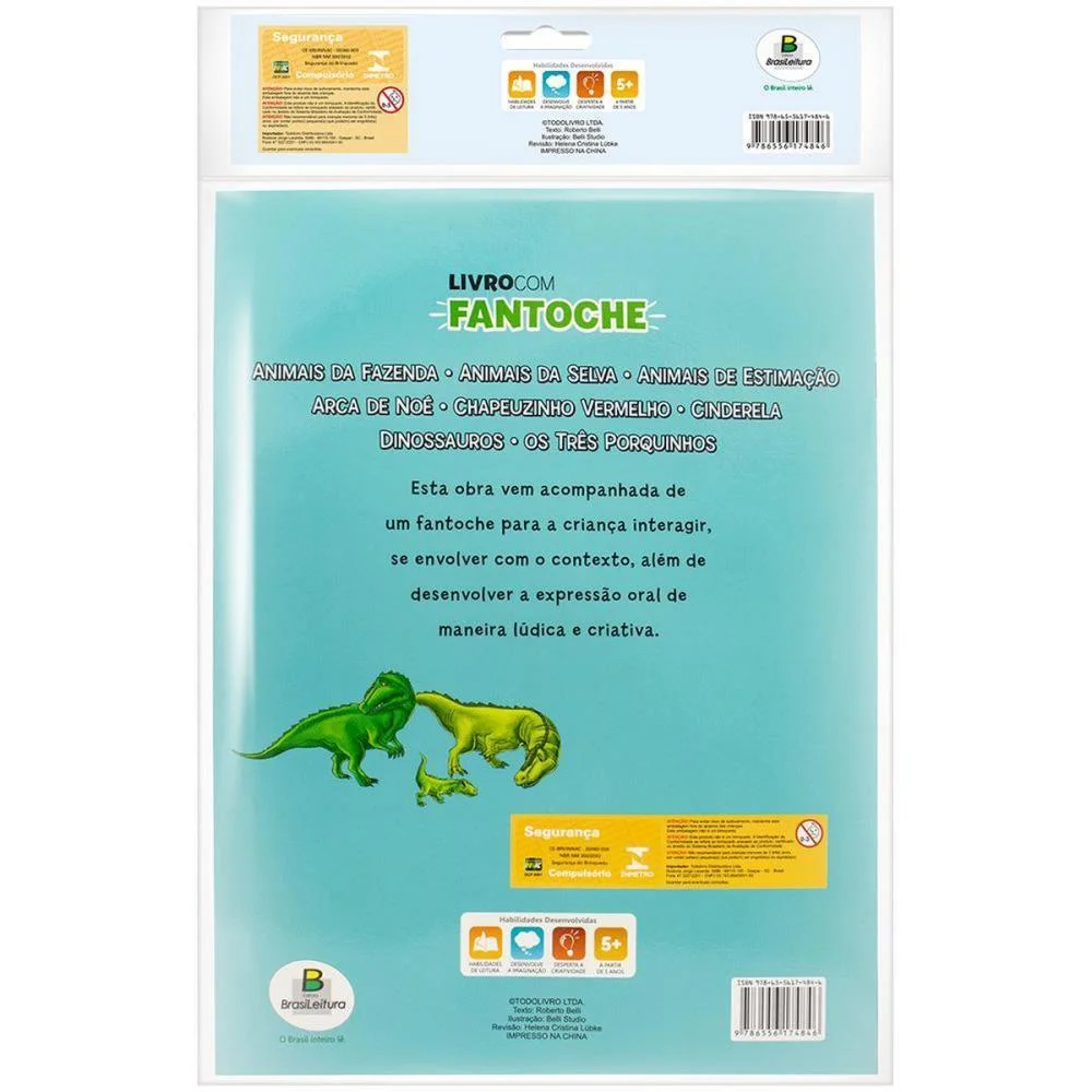 LIVRO BRINQUEDO ILUSTRADO FANTOCHE DINOSSAUROS 16PAG TODOLIVRO (UNIDADE) - imagem 4
