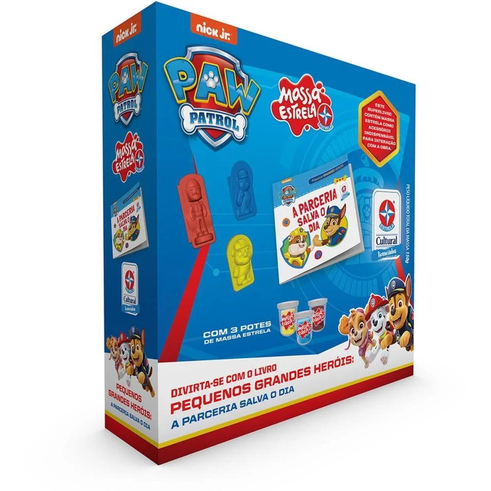 LIVRO BRINQUEDO ILUSTRADO PATRULHA CANINA CHASE C/MASSA ESTRELA (UNIDADE) - imagem 3