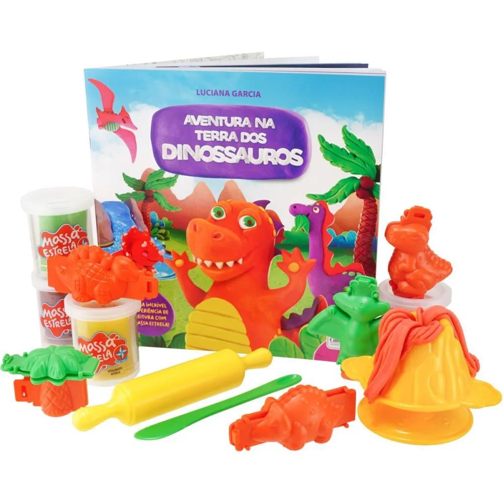 LIVRO BRINQUEDO ILUSTRADO AVENTURA TERRA DOS DINOSSAUROS ESTRELA (UNIDADE) - imagem 4
