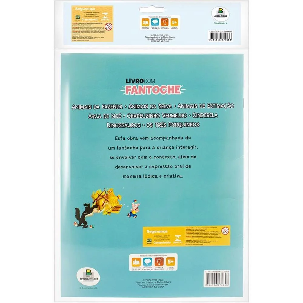 LIVRO BRINQUEDO ILUSTRADO FANTOCHE OS TRES PORQUINHOS 16 TODOLIVRO (UNIDADE) - imagem 4