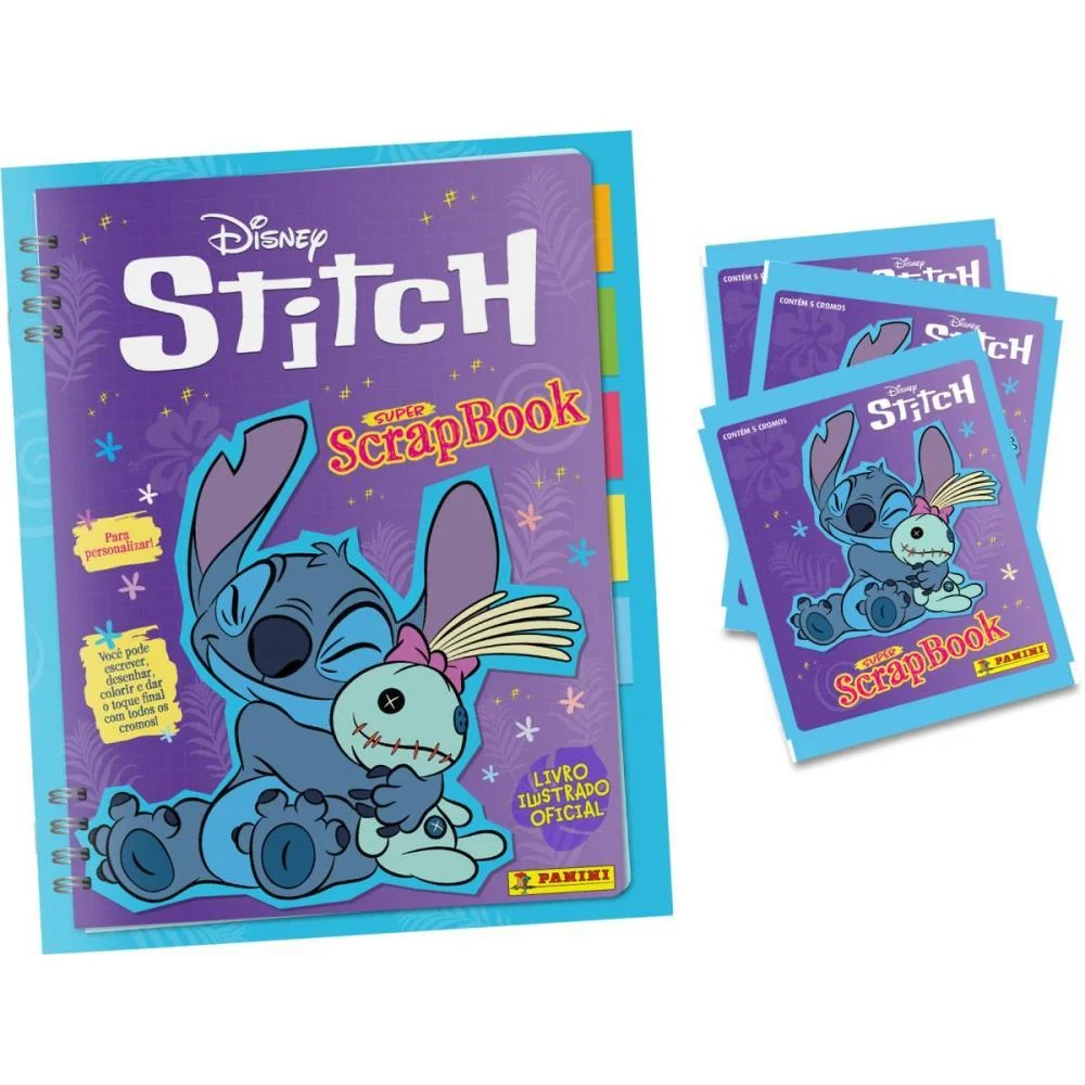 ALBUM DE FIGURINHAS STITCH BROCHURA PANINI (UNIDADE) - imagem 3