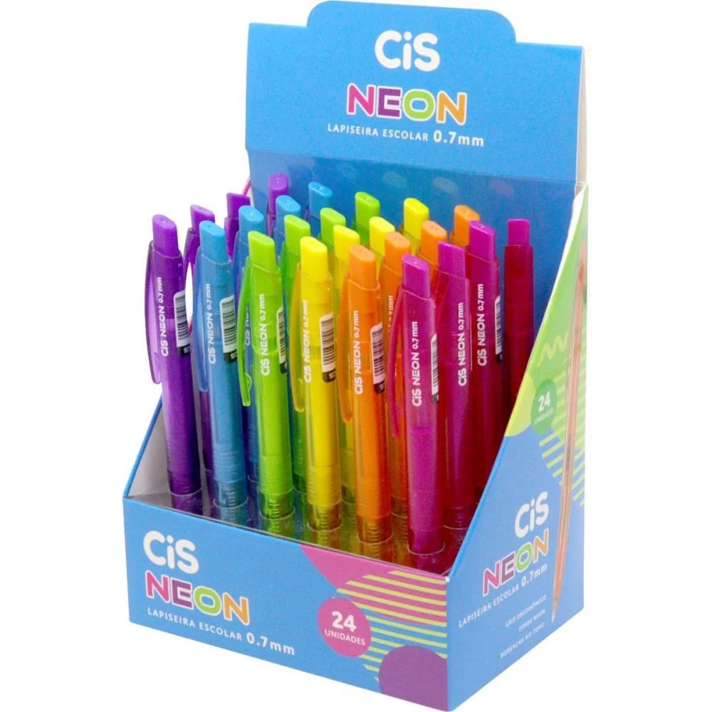 LAPISEIRA 0.7MM CIS NEON 6 CORES SERTIC (DP.C/24) - imagem 2