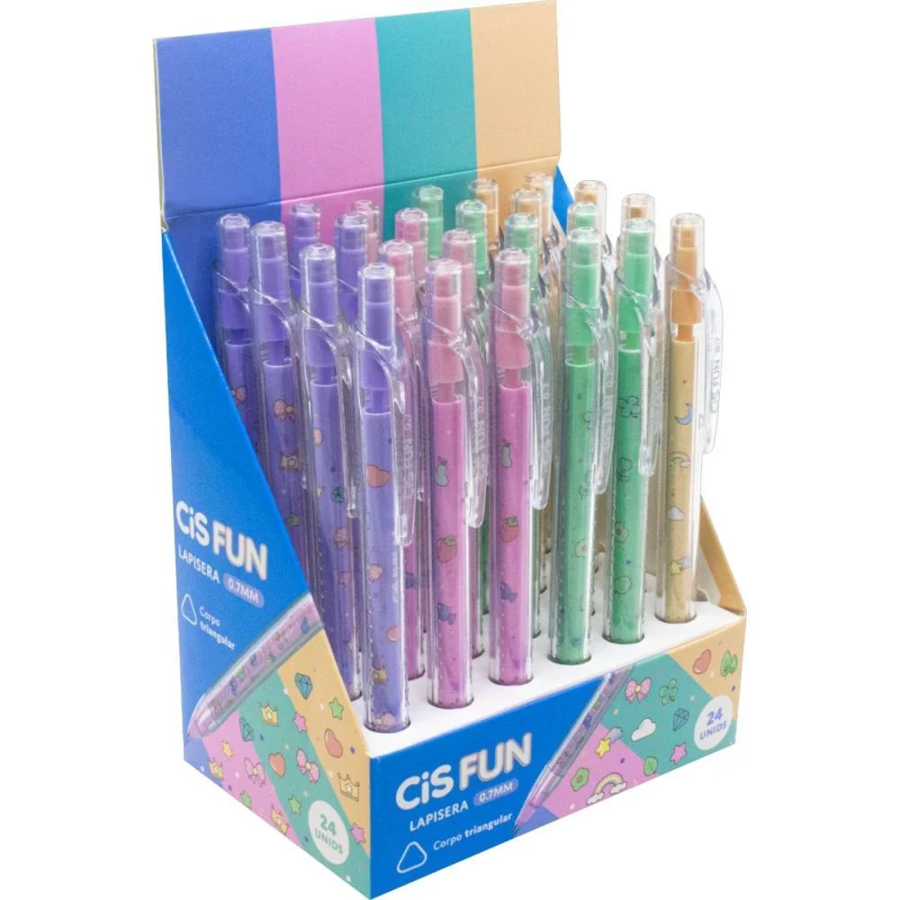 LAPISEIRA 0.7MM CIS FUN 4 CORES SERTIC (DP.C/24) - imagem 3