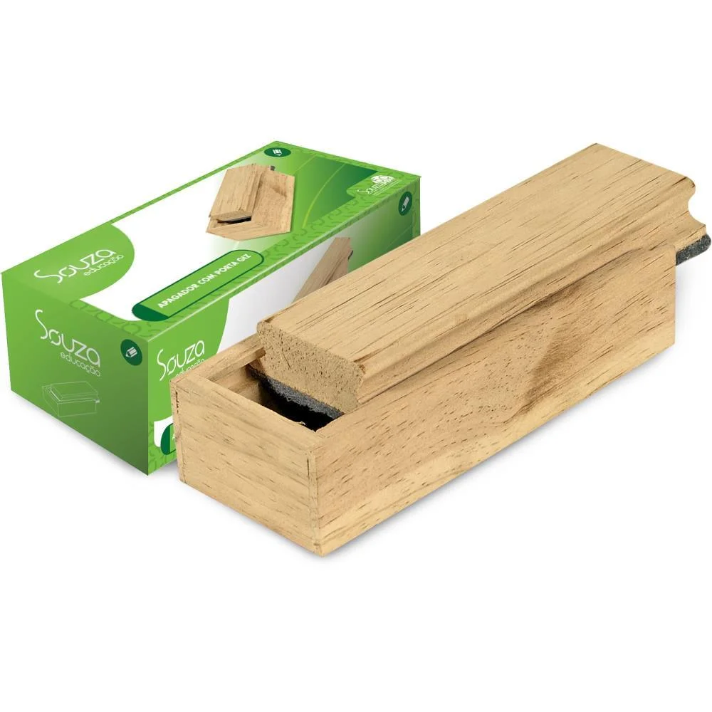 APAGADOR QUADRO ESCOLAR C/ PORTA GIZ - P/ PROFESSOR SOUZA (UNIDADE) - imagem 2