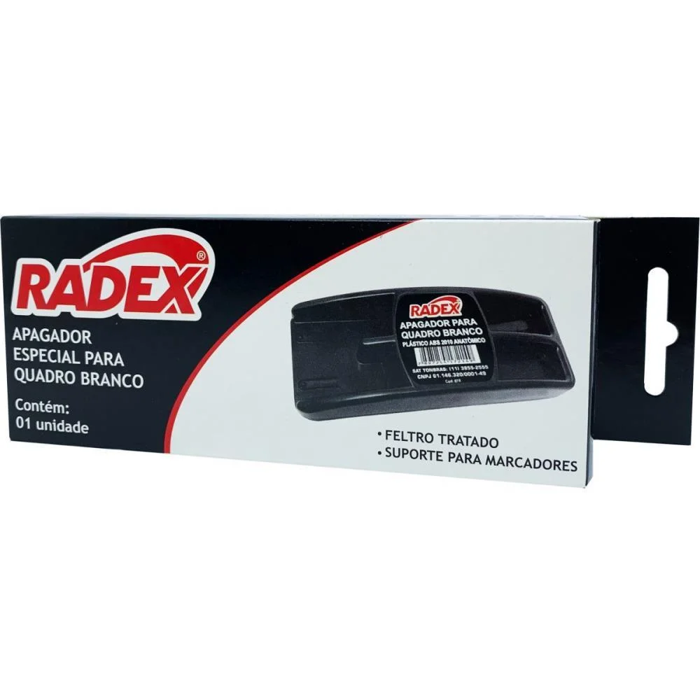 APAGADOR QUADRO BRANCO ASUPER BASE DE PLASTICO RADEX (UNIDADE) - imagem 5