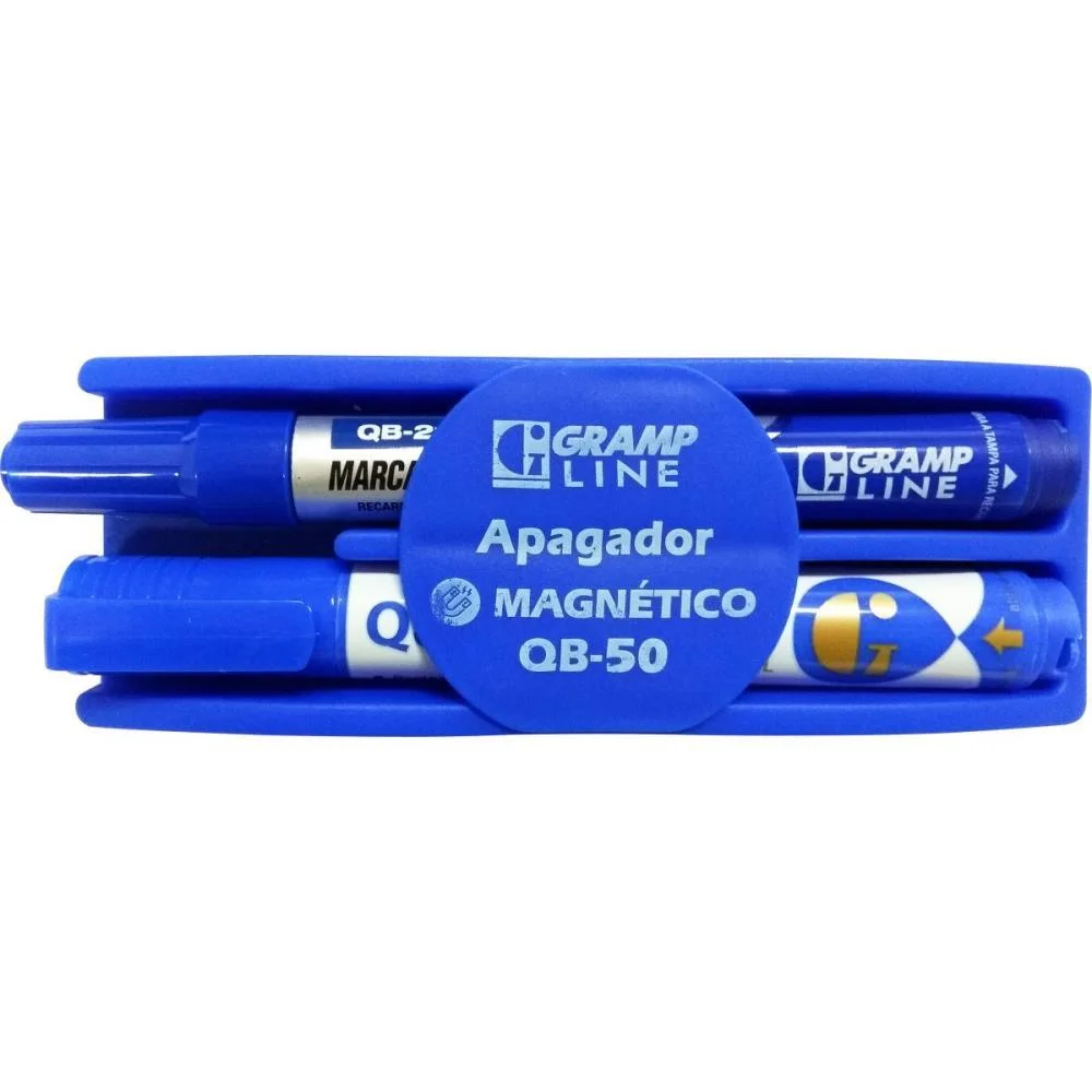 APAGADOR QUADRO BRANCO MAGNETICO QB-50 AZ/PT/VM GRAMP LINE (UNIDADE) - imagem 4