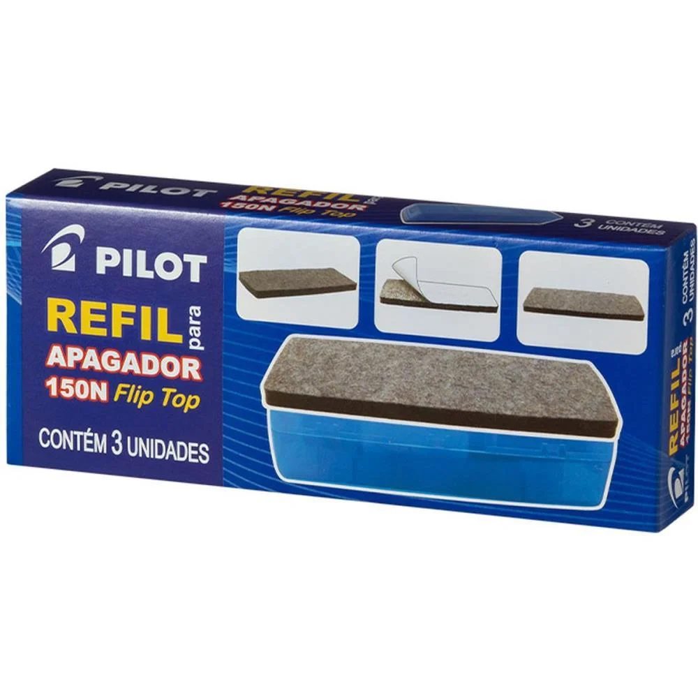 APAGADOR QUADRO BRANCO REFIL P/APAGADOR N.150-N PILOT (CX.C/03) - imagem 5