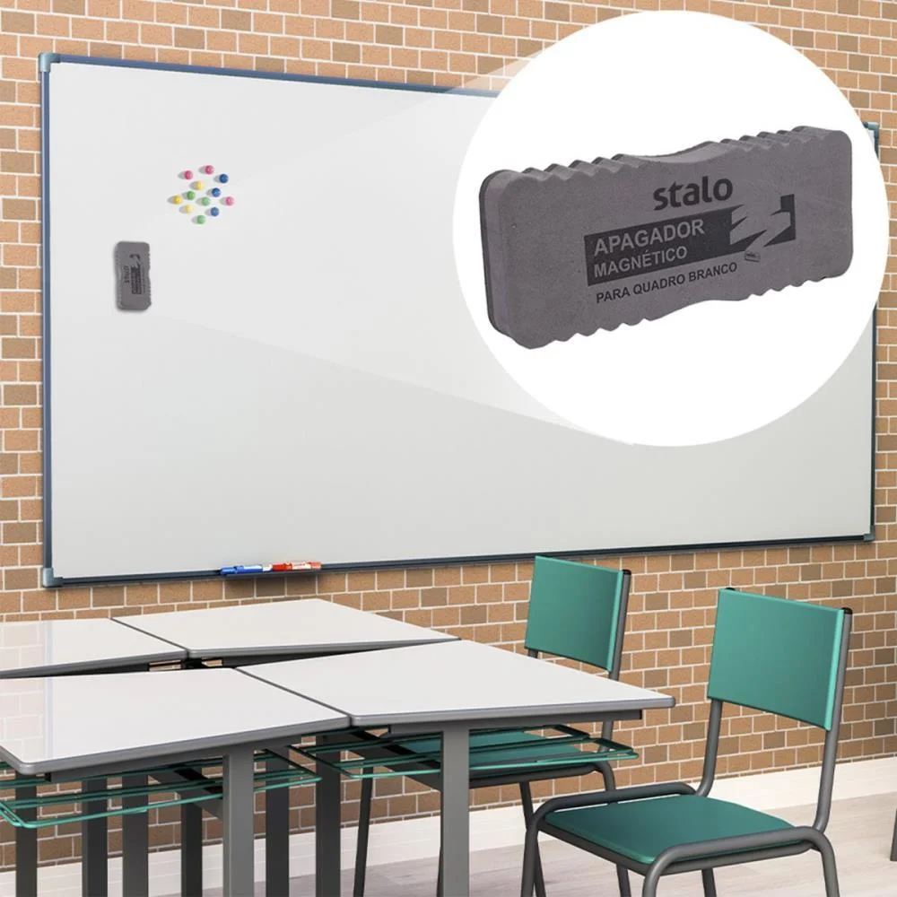APAGADOR QUADRO BRANCO MAGNETICO C/FELTRO STALO (UNIDADE) - imagem 6