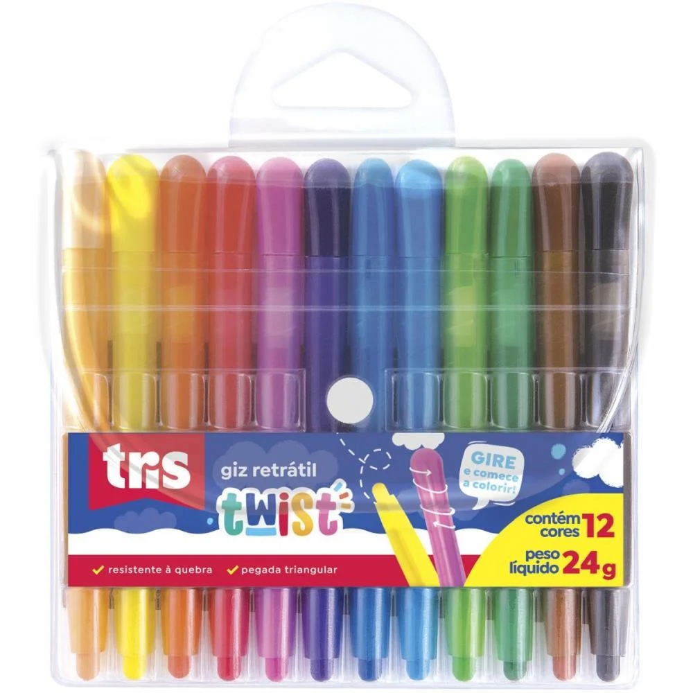 GIZ DE CERA FINO RETRATIL NEW TWIST 12 CORES SUMMIT (UNIDADE) - imagem 4