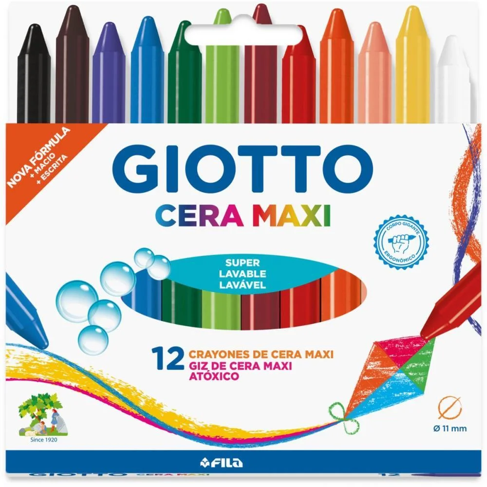 GIZ DE CERA FINO GIOTTO MAXI 12 CORES CANSON (PCT.C/12) - imagem 3