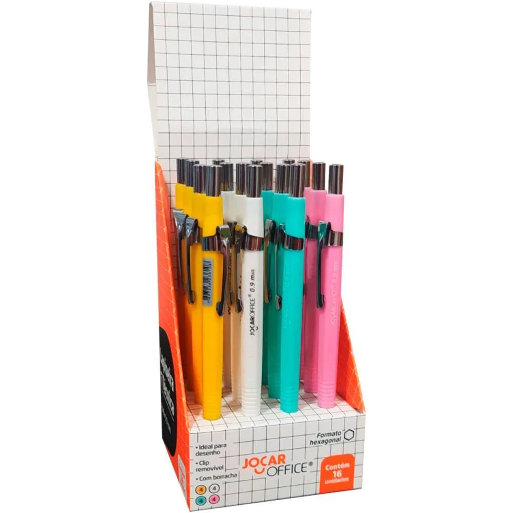 LAPISEIRA 0.9MM JOCAR TECNICA HEXAG. 4CORES LEONORA (DP.C/16) - imagem 4