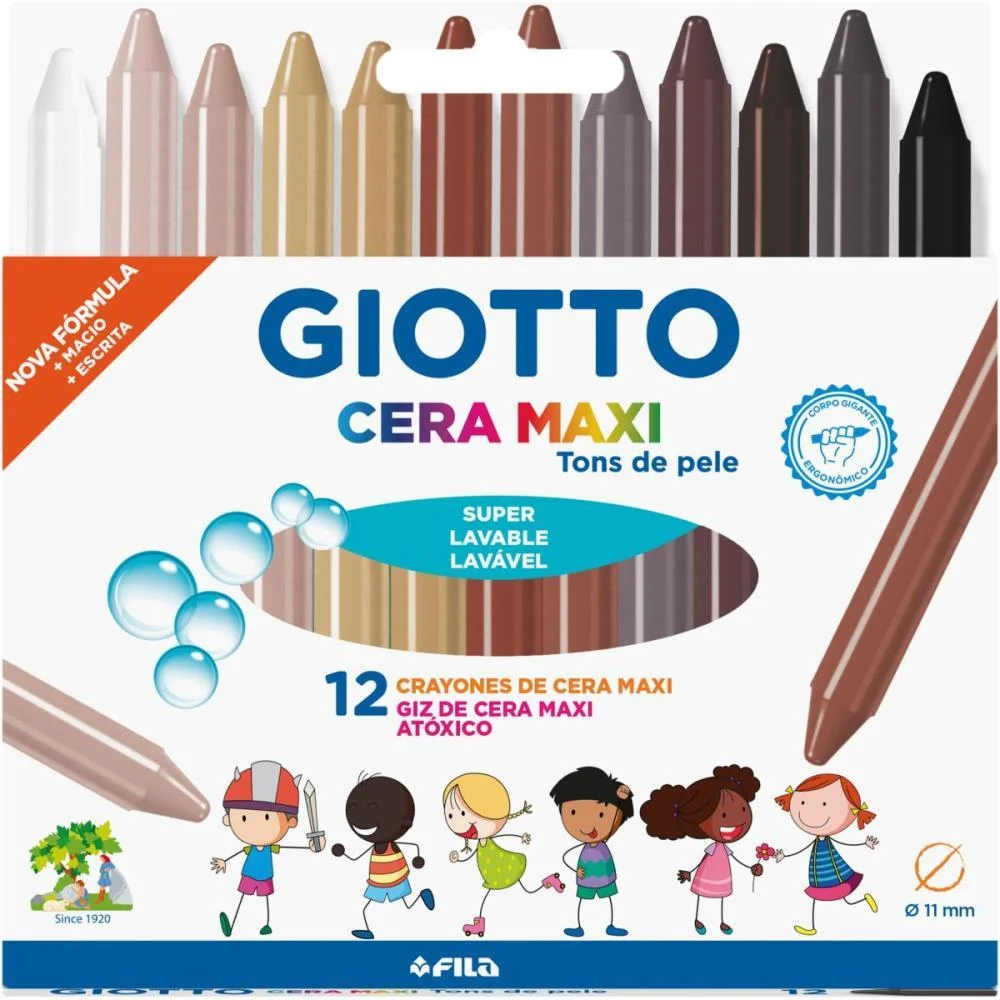 GIZ DE CERA FINO GIOTTO MAXI TONS DE PELE 12COR CANSON (PCT.C/12) - imagem 2