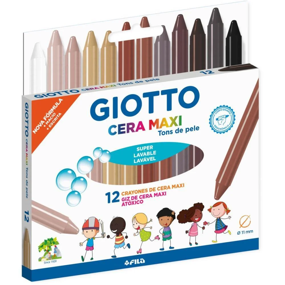 GIZ DE CERA FINO GIOTTO MAXI TONS DE PELE 12COR CANSON (PCT.C/12) - imagem 4