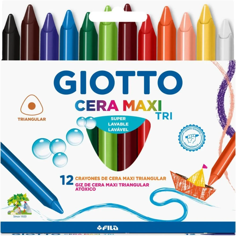 GIZ DE CERA FINO GIOTTO MAXI 12CORES TRIANGULAR CANSON (PCT.C/12) - imagem 3