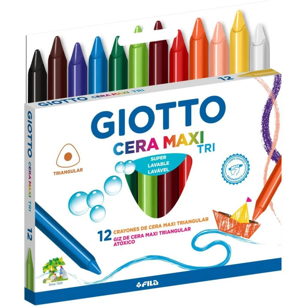 GIZ DE CERA FINO GIOTTO MAXI 12CORES TRIANGULAR CANSON (PCT.C/12) - imagem 4