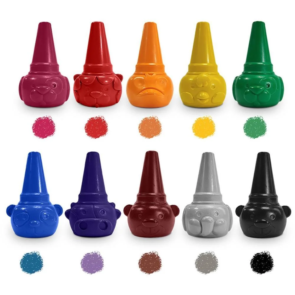 GIZ DE CERA CURTO ENCAIXA NO DEDO COLOR JOY LEONORA (BL.C/10) - imagem 2