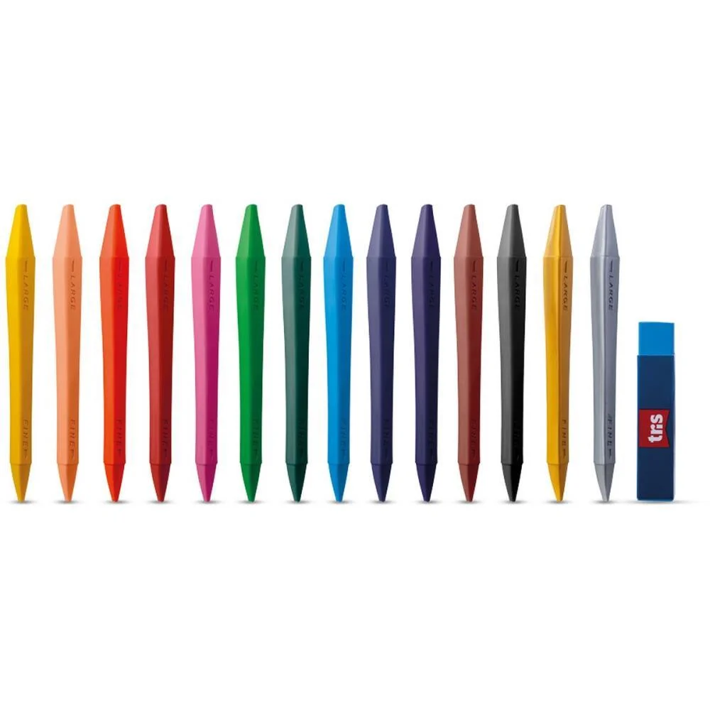 GIZ DE CERA CURTO 12+2 CORES APAGAVEL 2 PONTAS SUMMIT (UNIDADE) - imagem 4