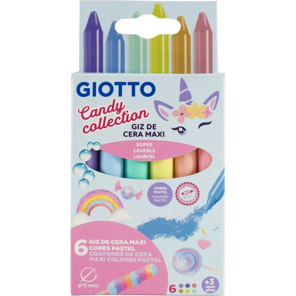 GIZ DE CERA FINO GIOTTO MAXI CANDY COLLECTION 6 CANSON (UNIDADE) - imagem 2
