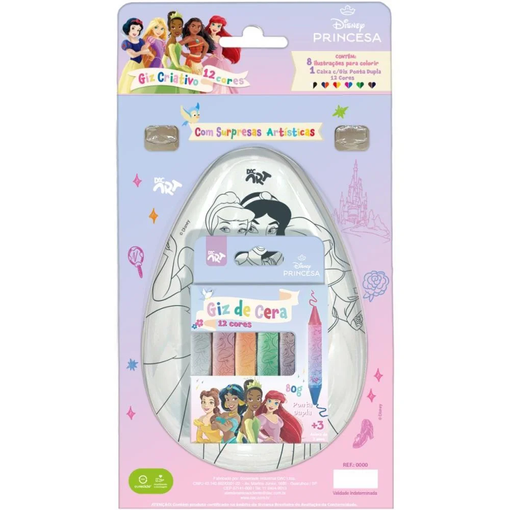 GIZ DE CERA FINO PRINCESAS GIZ CRIATIVO DAC (UNIDADE) - imagem 9