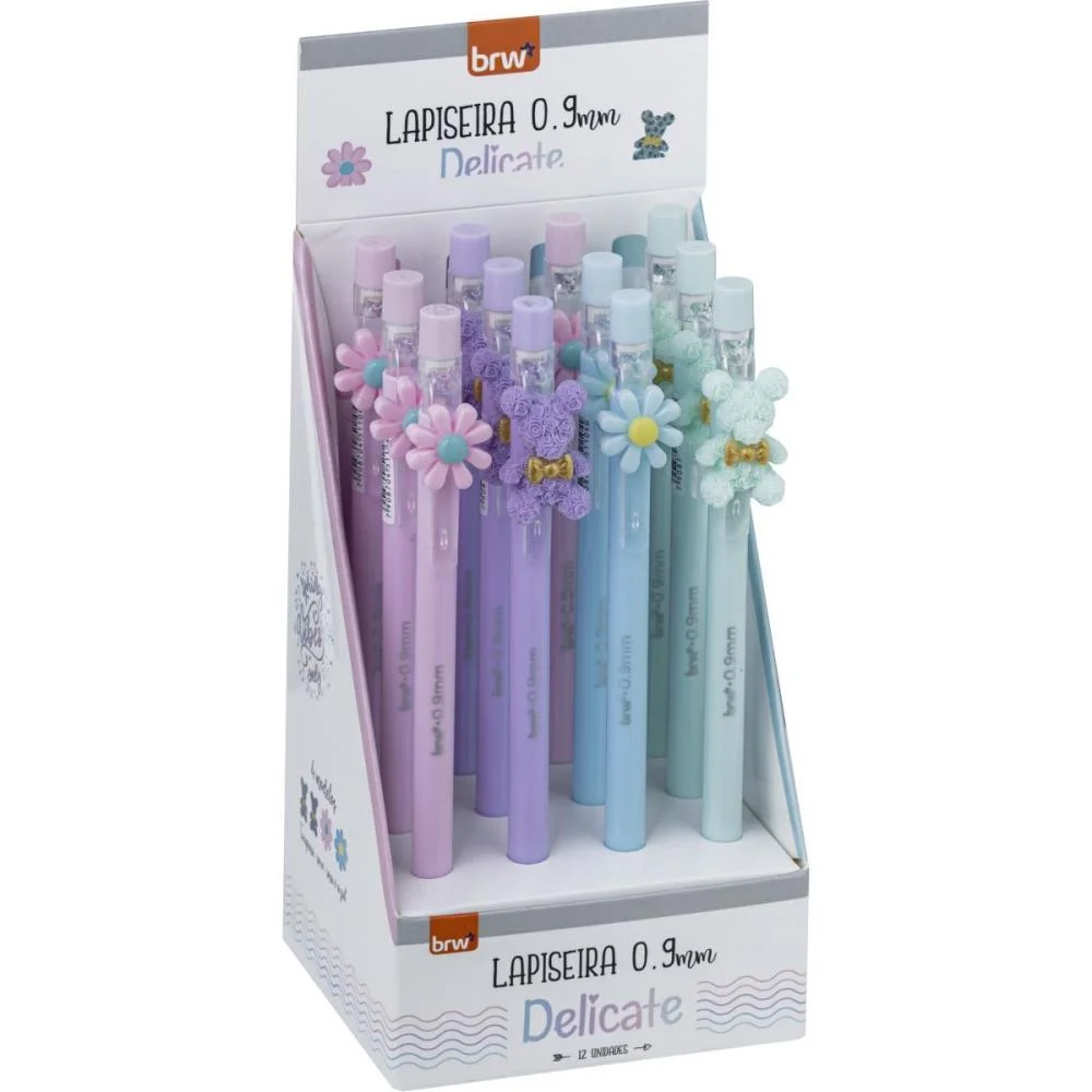LAPISEIRA 0.9MM PLASTICA DELICATE SORTIDAS BRW (DP.C/12) - imagem 2