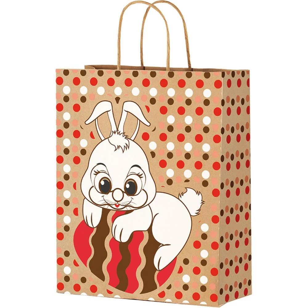 SACOLA DECORADA PASCOA PASCOA COELHINHOS M 29X24X12CM FESTCOLOR (PCT.C/25) - imagem 3