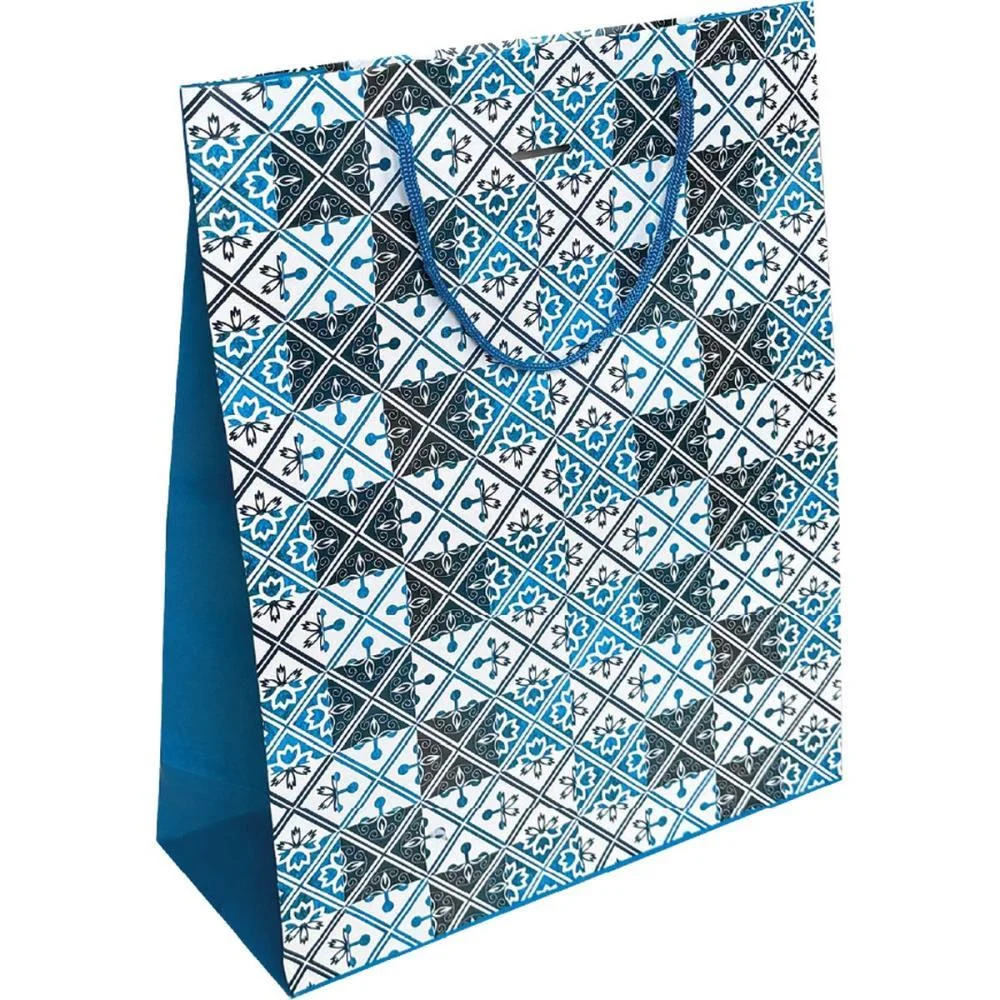 SACOLA PARA PRESENTE DECORADA MASCULINA/NEUTRA G 40X29X12CM CRISTINA (PCT.C/10) - imagem 4