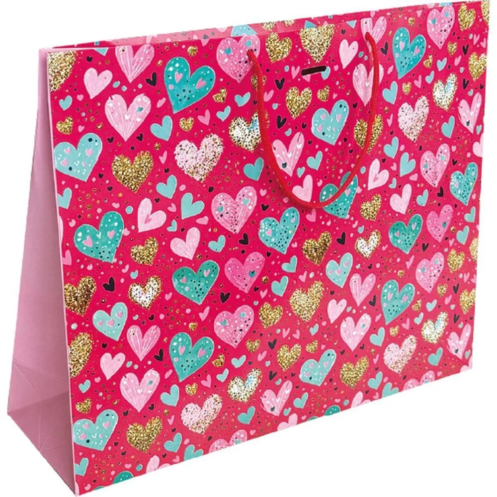 SACOLA PARA PRESENTE DECORADA HORIZONTAL 32X40X12 (S) CRISTINA (PCT.C/10) - imagem 2