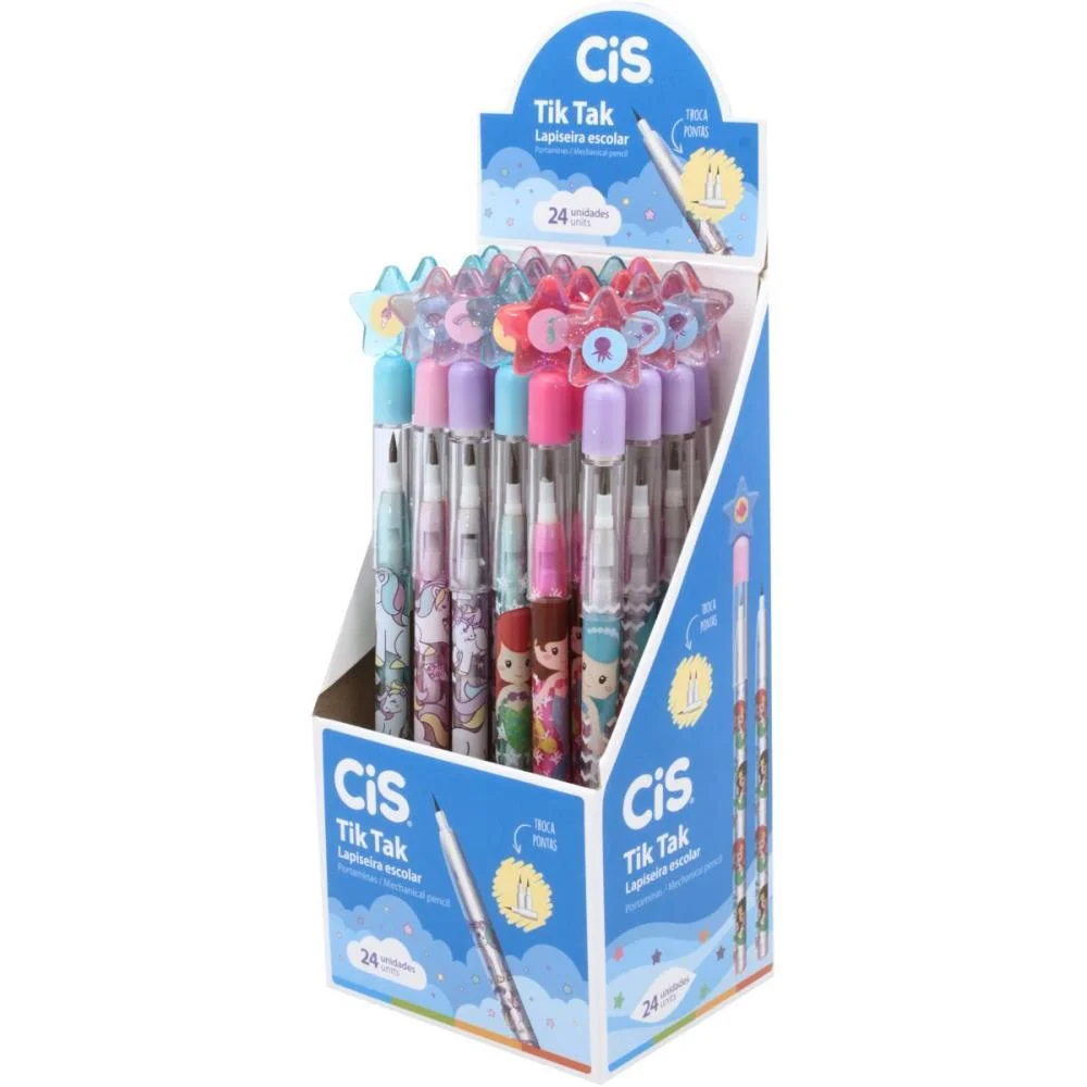 LAPISEIRA 2.0MM CIS TIK TAK C/BORRACHA SORTIDA SERTIC (DP.C/24) - imagem 2