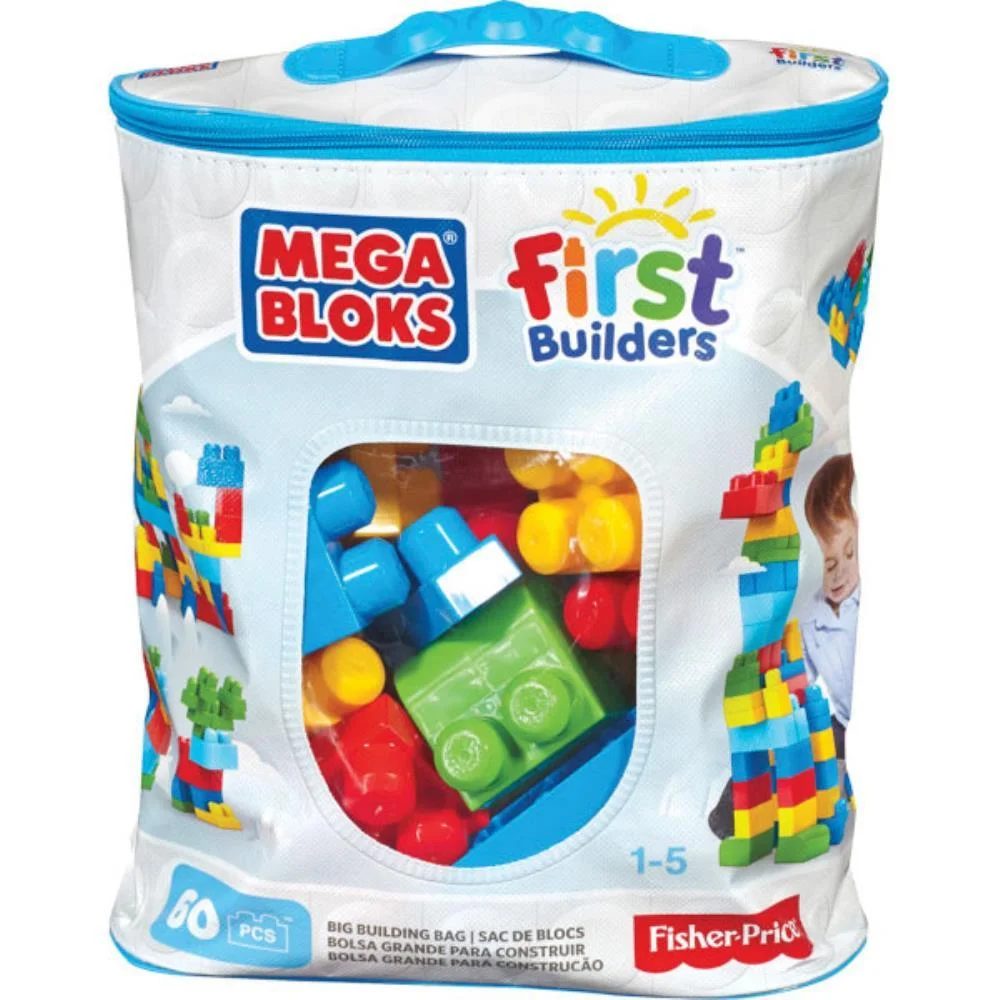 MEGA BLOKS FB SACOLA DE CONSTRUCAO AZ 60P MATTEL (UNIDADE) - imagem 5