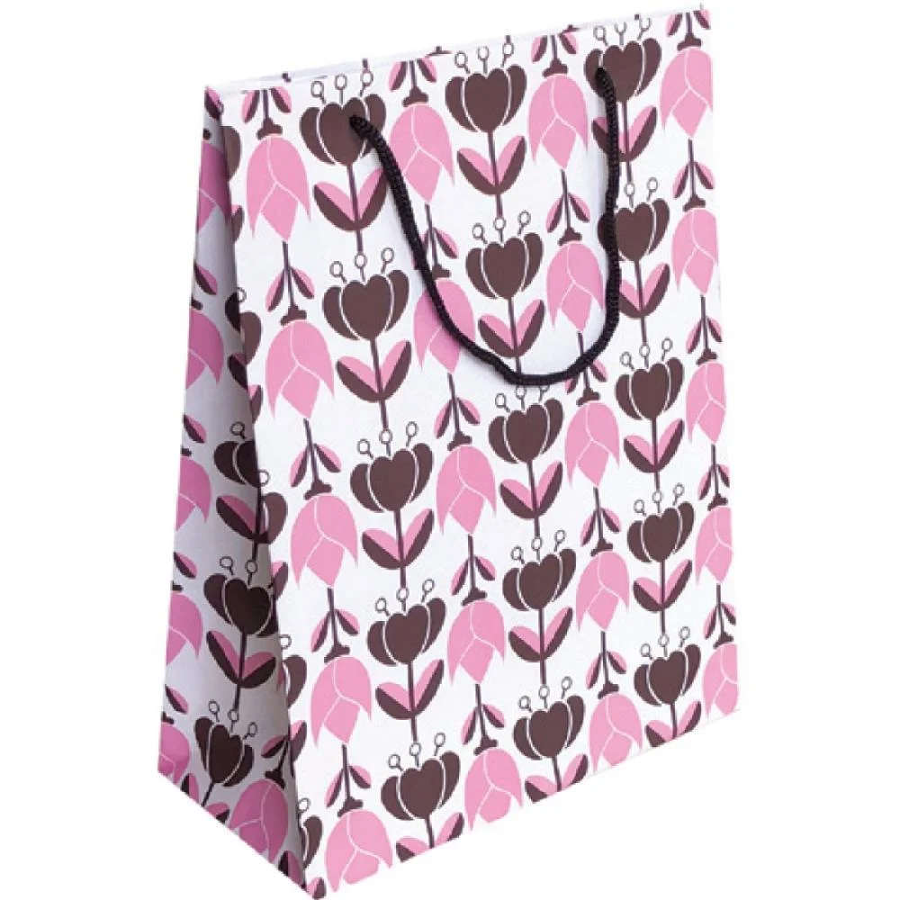 SACOLA PARA PRESENTE DECORADA FEMININA/AMOR M 27X21X10 CRISTINA (PCT.C/10) - imagem 2
