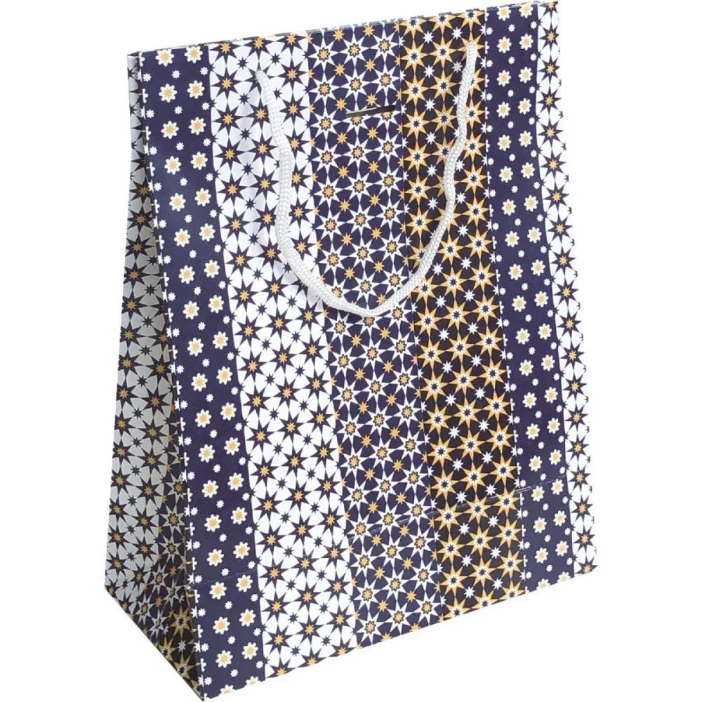 SACOLA PARA PRESENTE DECORADA ARABESCO M 27X21X10 (S) CRISTINA (PCT.C/10) - imagem 4