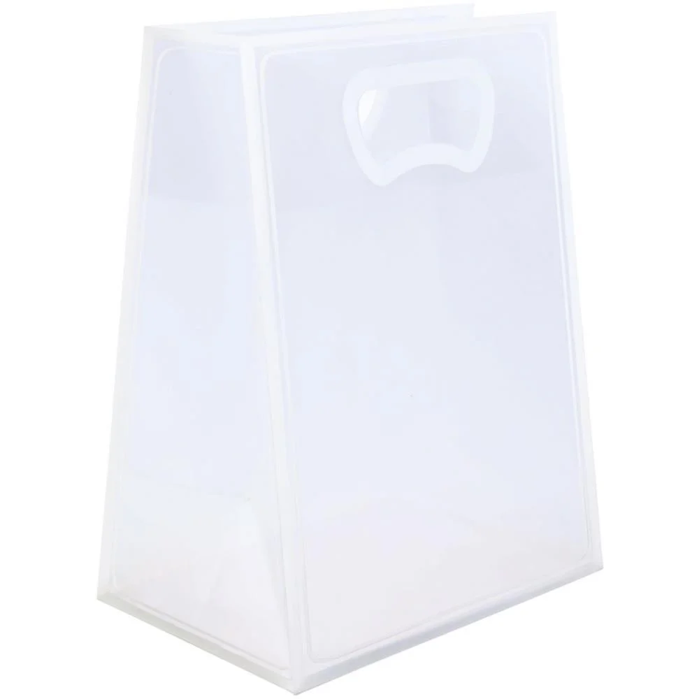 SACOLA PARA PRESENTE LISA PP ALCA PLANA FOSCA 30X23X15CM CROMUS (PCT.C/10) - imagem 3