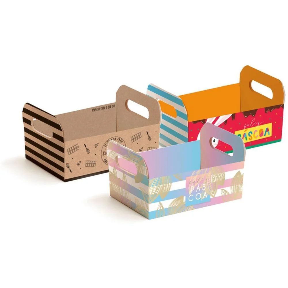 CESTA DE PAPEL CAIXOTE PASCOA 22X15X8CM(S) CROMUS (PCT.C/10) - imagem 3