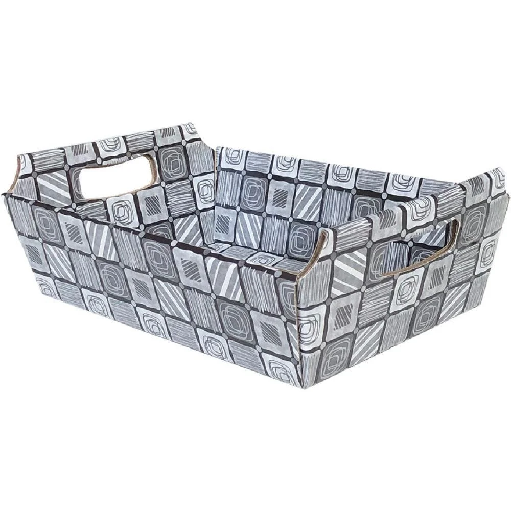 CESTA DE PAPEL ESTAMPADA PEQUENA 9X22X15CM CRISTINA (PCT.C/10) - imagem 3