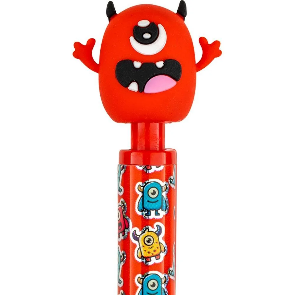 LAPISEIRA 2.0MM DIVERT MONSTRO PLASTICA 4 MOD BRW (DP.C/12) - imagem 4