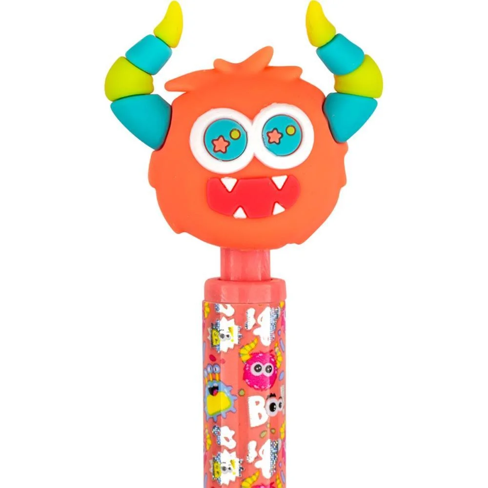 LAPISEIRA 2.0MM DIVERT MONSTRO PLASTICA 4 MOD BRW (DP.C/12) - imagem 6