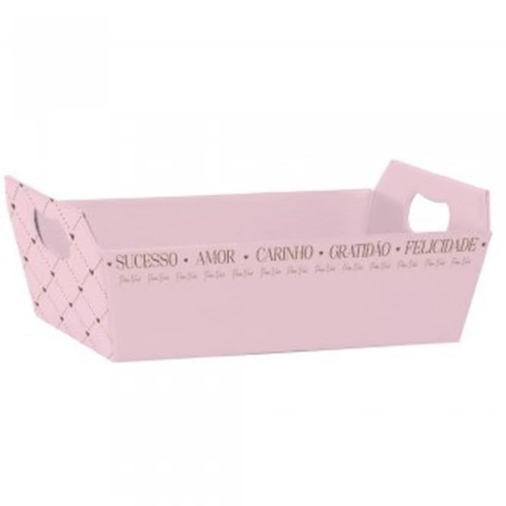 CESTA DE PAPEL ESSENCIA ROSA QUARTZ P 21,5X8X XINGO EMBALAGENS (PCT.C/04) - imagem 3