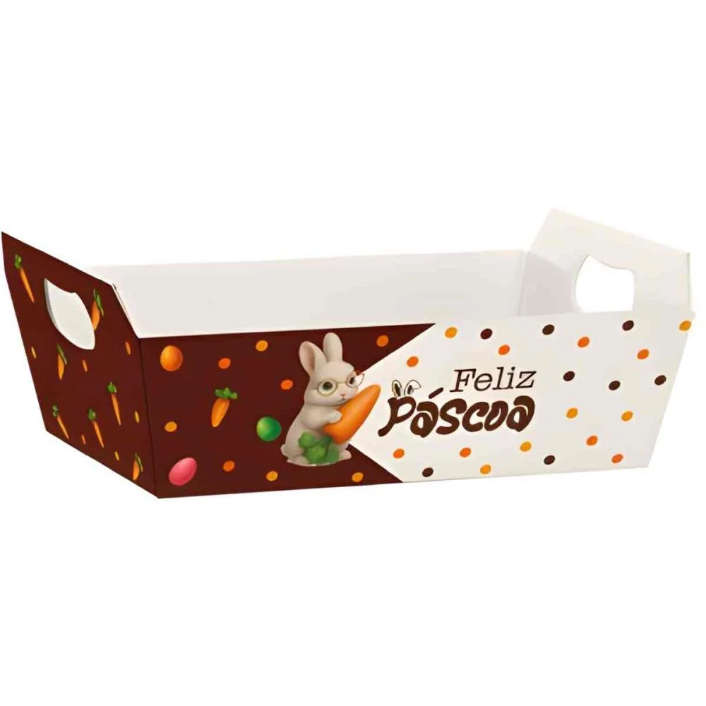 CESTA DE PAPEL COELHO BRULEE 21X8X15CM XINGO EMBALAGENS (PCT.C/04) - imagem 3